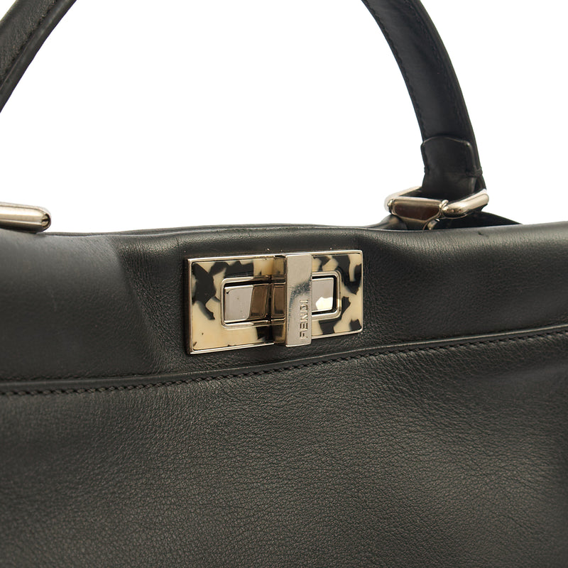 Picture of Fendi Top Handle Peekaboo - Medium in Black, Leather
