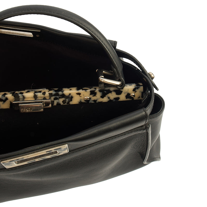 Picture of Fendi Top Handle Peekaboo - Medium in Black, Leather