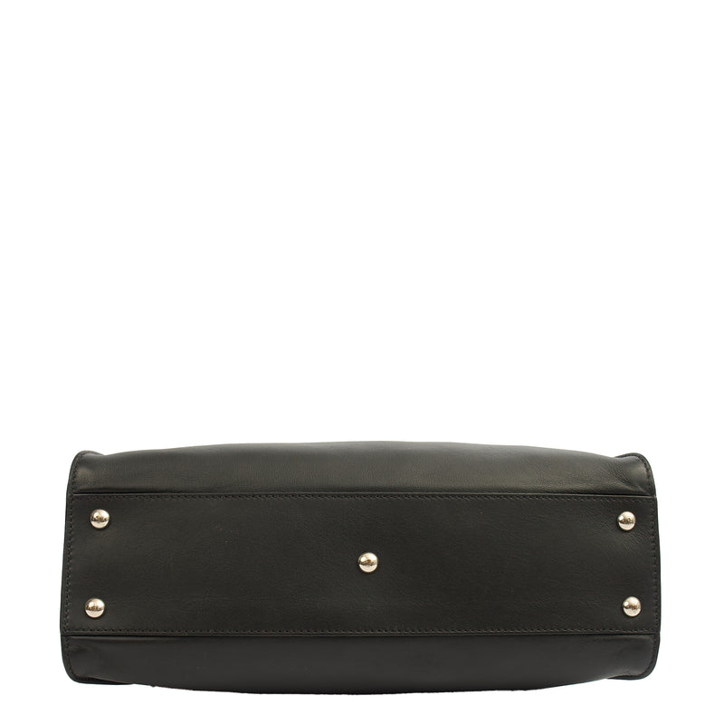 Picture of Fendi Top Handle Peekaboo - Medium in Black, Leather