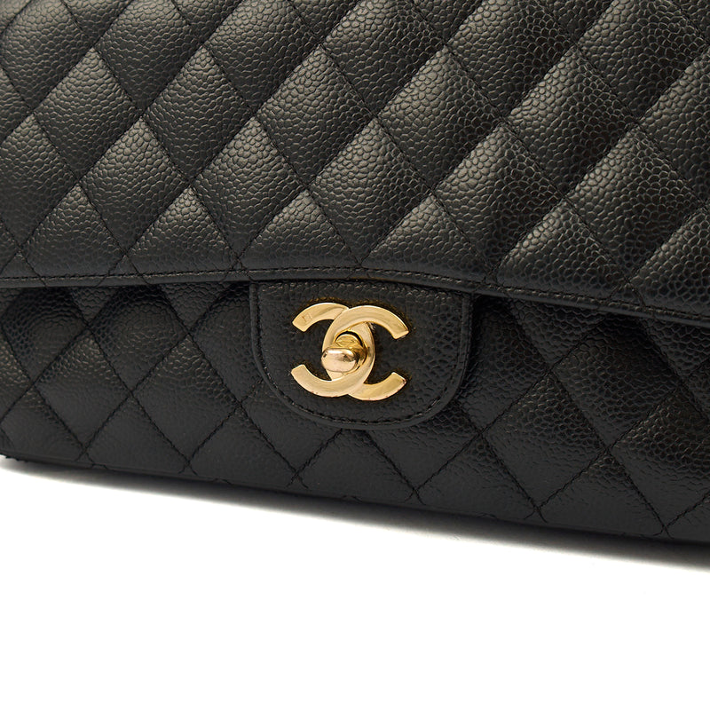 Picture of Chanel Shoulder Bag Classic Double Flap - Medium in Black, Caviar Leather