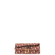 Picture of Christian Dior Mini Bag Saddle Belt Pouch in Burgundy, Oblique Jacquard Canvas
