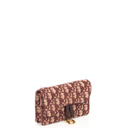 Picture of Christian Dior Mini Bag Saddle Belt Pouch in Burgundy, Oblique Jacquard Canvas