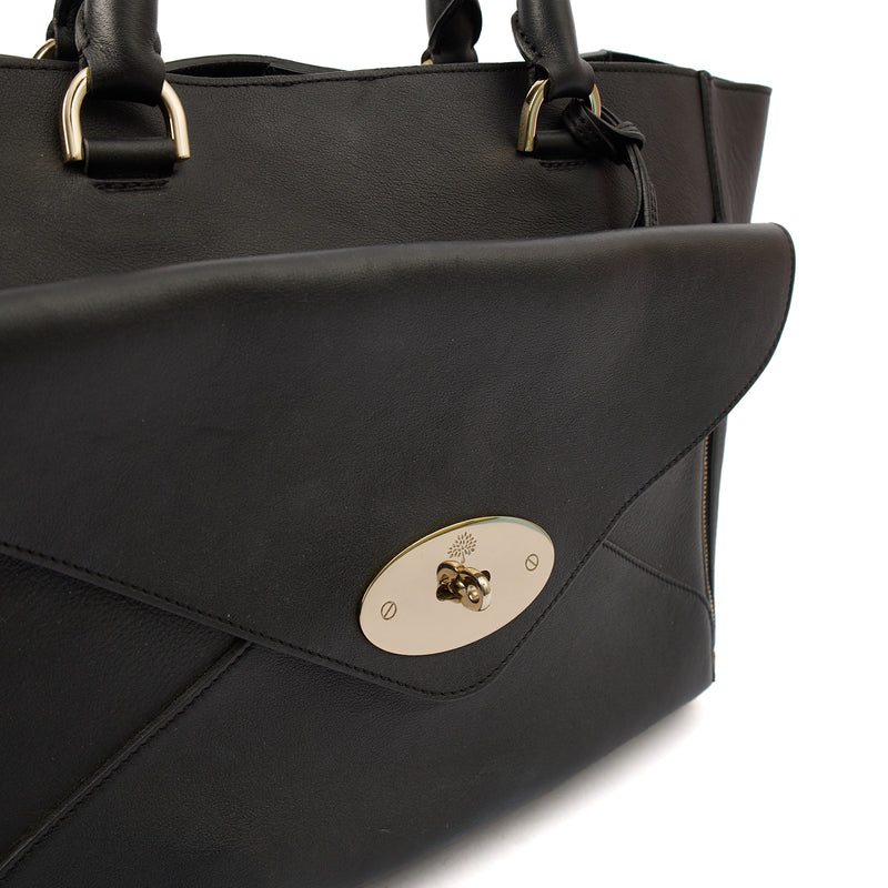 Picture of Mulberry Tote Willow - Large in Black, Calfskin Leather