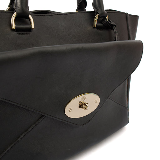 Picture of Mulberry Tote Willow - Large in Black, Calfskin Leather