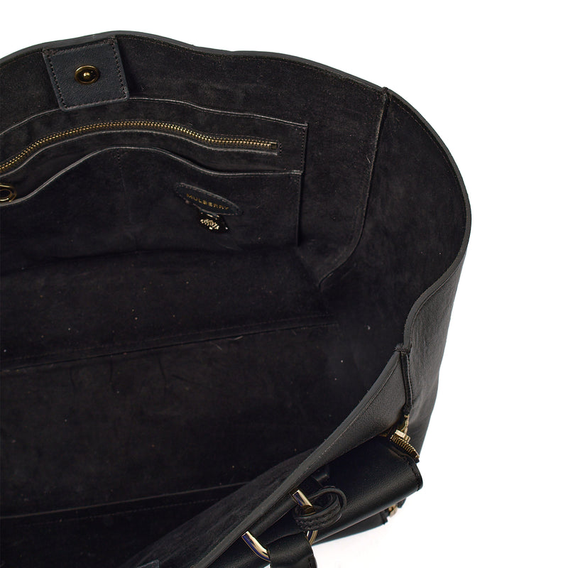 Picture of Mulberry Tote Willow - Large in Black, Calfskin Leather