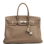 Picture of Hermes Tote Birkin 35 in Etoupe, Togo Leather