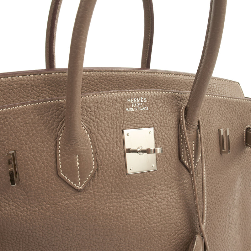 Picture of Hermes Tote Birkin 35 in Etoupe, Togo Leather