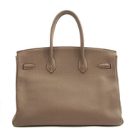 Picture of Hermes Tote Birkin 35 in Etoupe, Togo Leather
