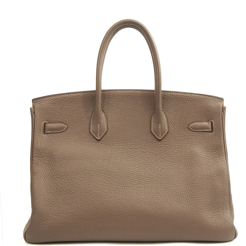 Picture of Hermes Tote Birkin 35 in Etoupe, Togo Leather