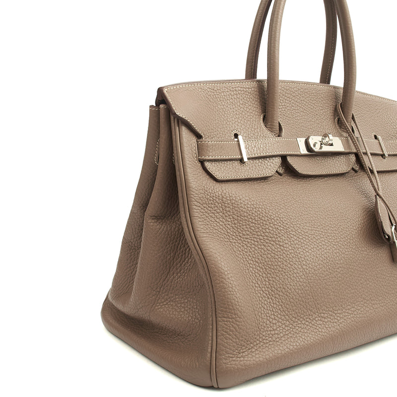 Picture of Hermes Tote Birkin 35 in Etoupe, Togo Leather