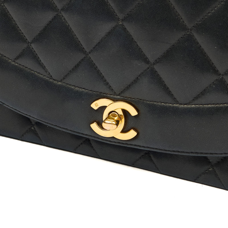 Picture of Chanel Cross Body Diana - Medium in Black, Lambskin Leather