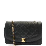 Picture of Chanel Cross Body Diana - Medium in Black, Lambskin Leather