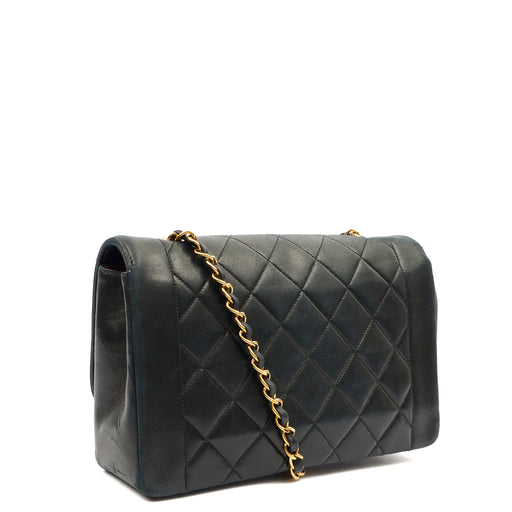 Picture of Chanel Cross Body Diana - Medium in Black, Lambskin Leather