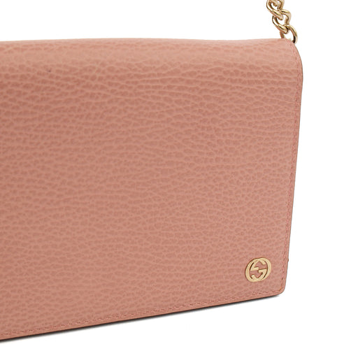 Picture of Gucci Cross Body Signature Wallet on Chain in Pink, Leather