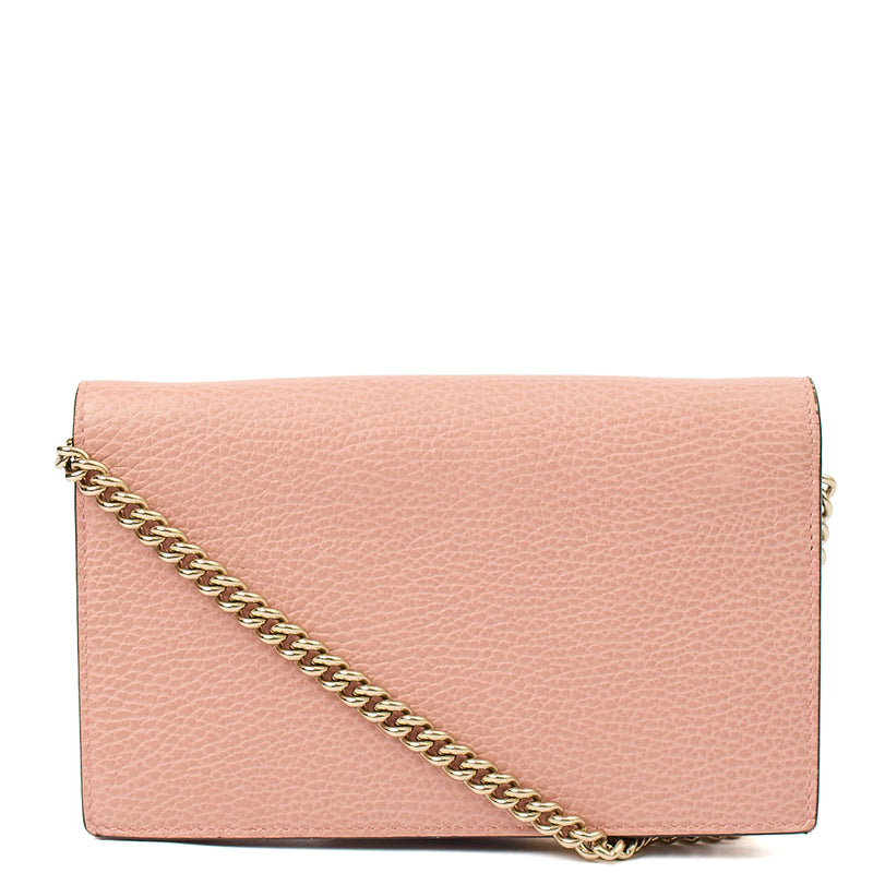 Picture of Gucci Cross Body Signature Wallet on Chain in Pink, Leather