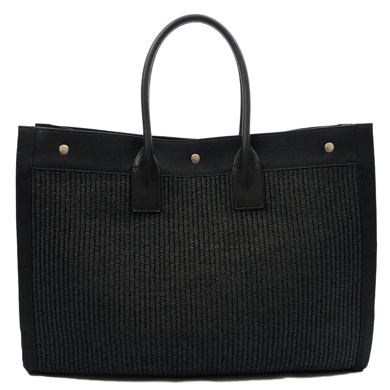 Picture of Saint Laurent Tote Rive Gauche Tote in Black, Fabric