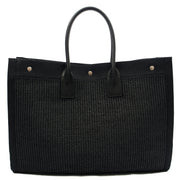 Picture of Saint Laurent Tote Rive Gauche Tote in Black, Fabric