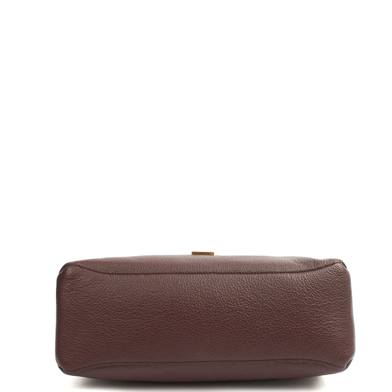 Picture of Mulberry Tote Freya in Oxblood, Calfskin Leather
