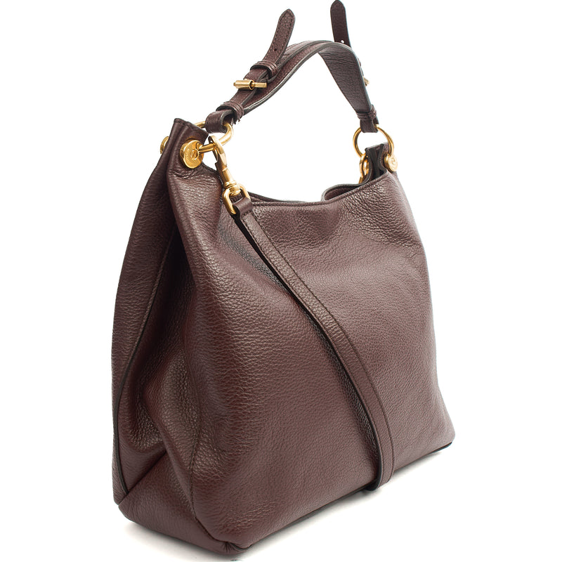 Picture of Mulberry Tote Freya in Oxblood, Calfskin Leather