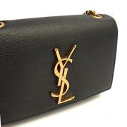 Picture of Saint Laurent Shoulder Bag Kate Small in Black, Calfskin Leather
