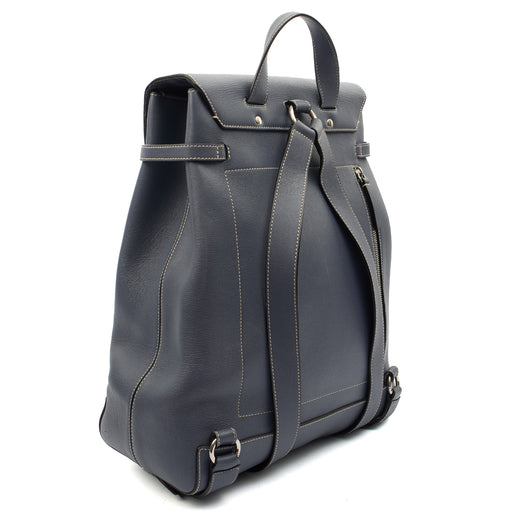 Picture of Mulberry Backpack Chiltern Backpack in Blue, Calfskin Leather