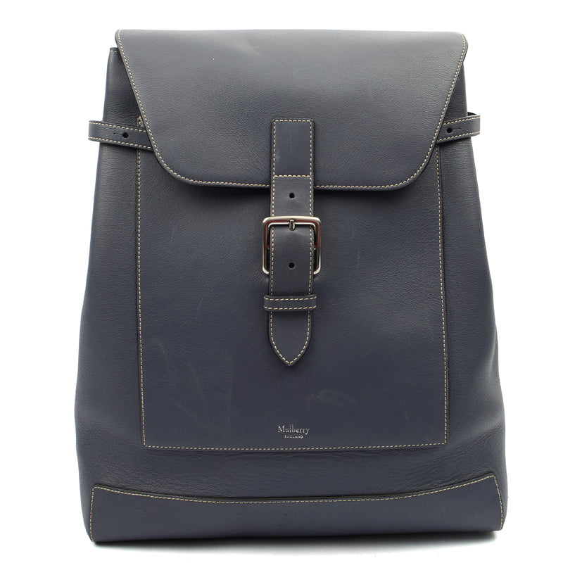 Picture of Mulberry Backpack Chiltern Backpack in Blue, Calfskin Leather
