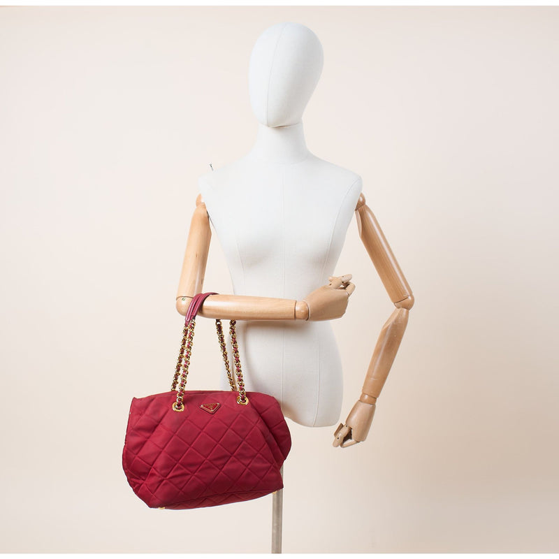 Picture of Prada Tote Nylon Tote Bag in Red, Nylon