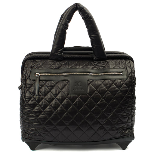 Picture of Chanel Wheeled Coco Cocoon in Black, Fabric