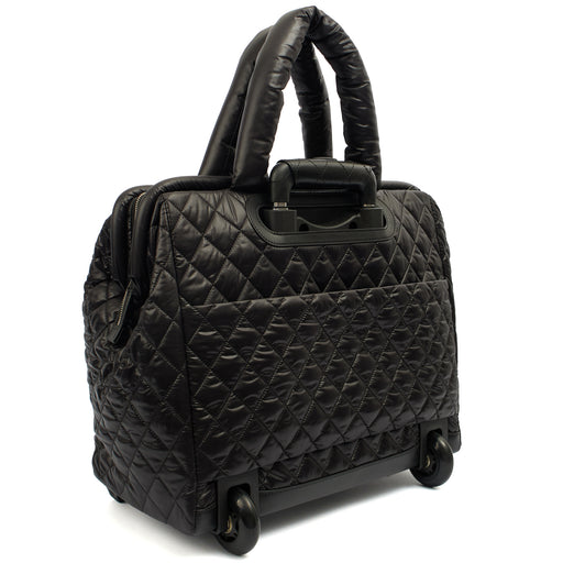 Picture of Chanel Wheeled Coco Cocoon in Black, Fabric