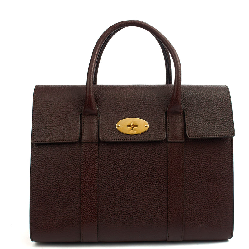 Picture of Mulberry Tote Bayswater with Strap in Oxblood, Calfskin Leather