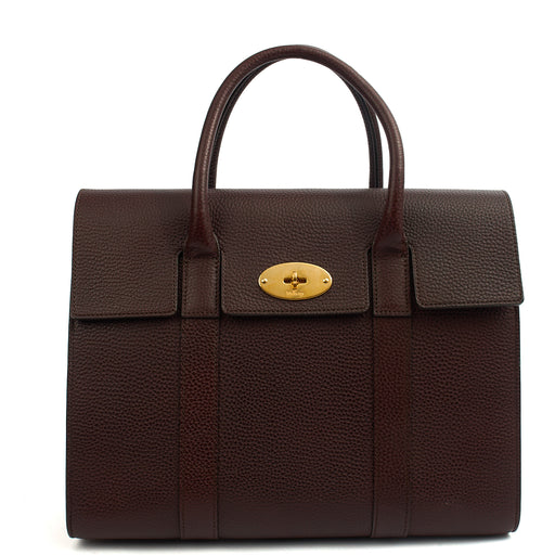 Picture of Mulberry Tote Bayswater with Strap in Oxblood, Calfskin Leather