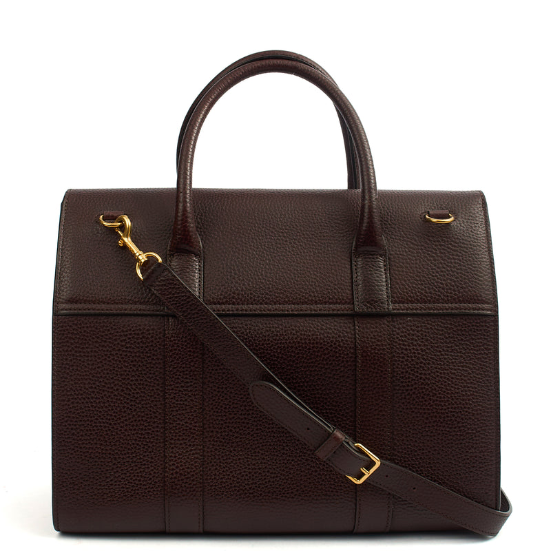 Picture of Mulberry Tote Bayswater with Strap in Oxblood, Calfskin Leather