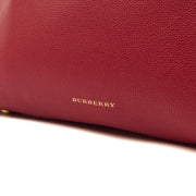 Picture of Burberry Tote Banner - Small in Red, Leather