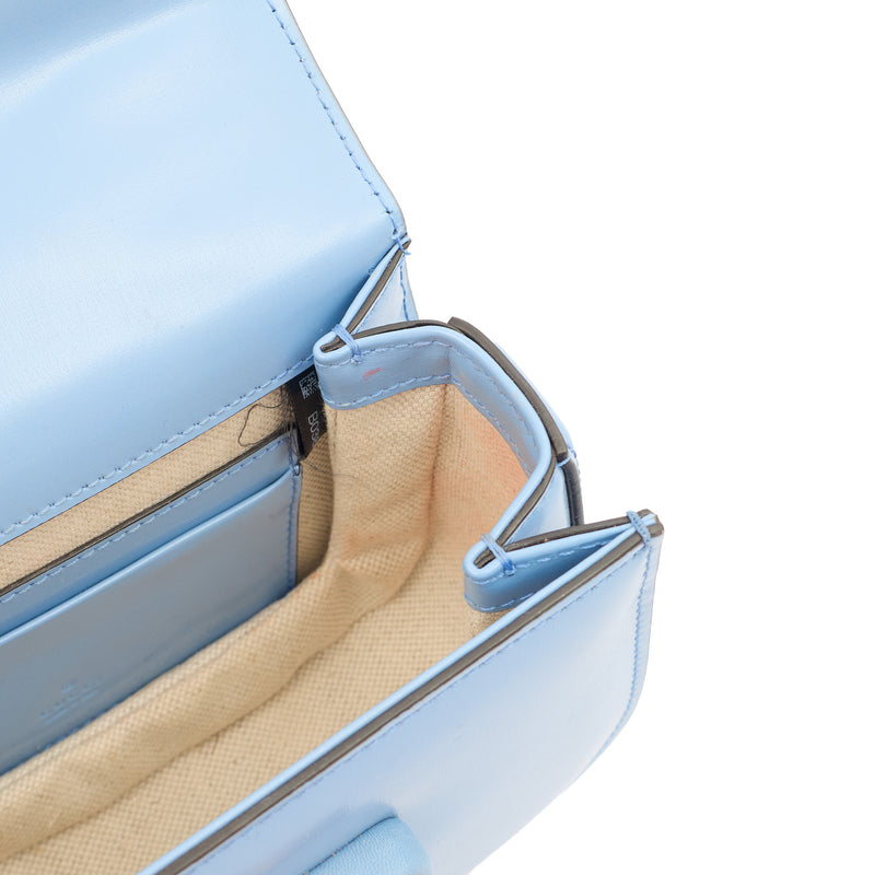 Picture of Gucci Top Handle Bamboo Top Handle in Blue, Patent Leather
