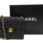 Picture of Chanel Cross Body Classic Single Flap - Mini in Navy, Lambskin Leather