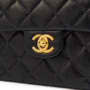 Picture of Chanel Cross Body Classic Single Flap - Mini in Navy, Lambskin Leather
