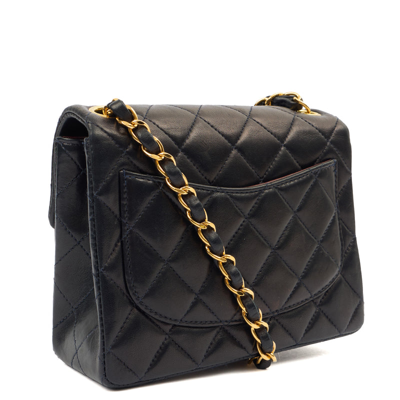 Picture of Chanel Cross Body Classic Single Flap - Mini in Navy, Lambskin Leather