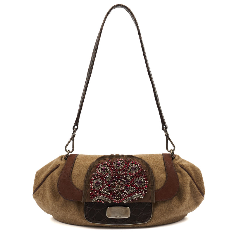 Picture of Prada Shoulder Bag Shoulder Bag in Neutral, Velvet