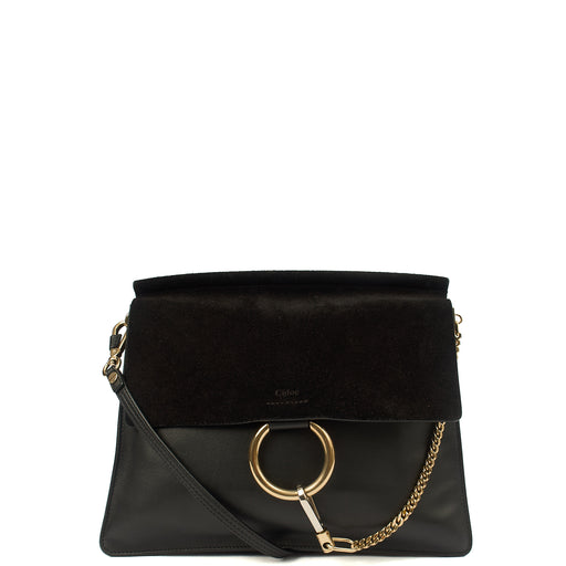 Picture of Chloe Shoulder Bag Faye - Medium in Black, Leather