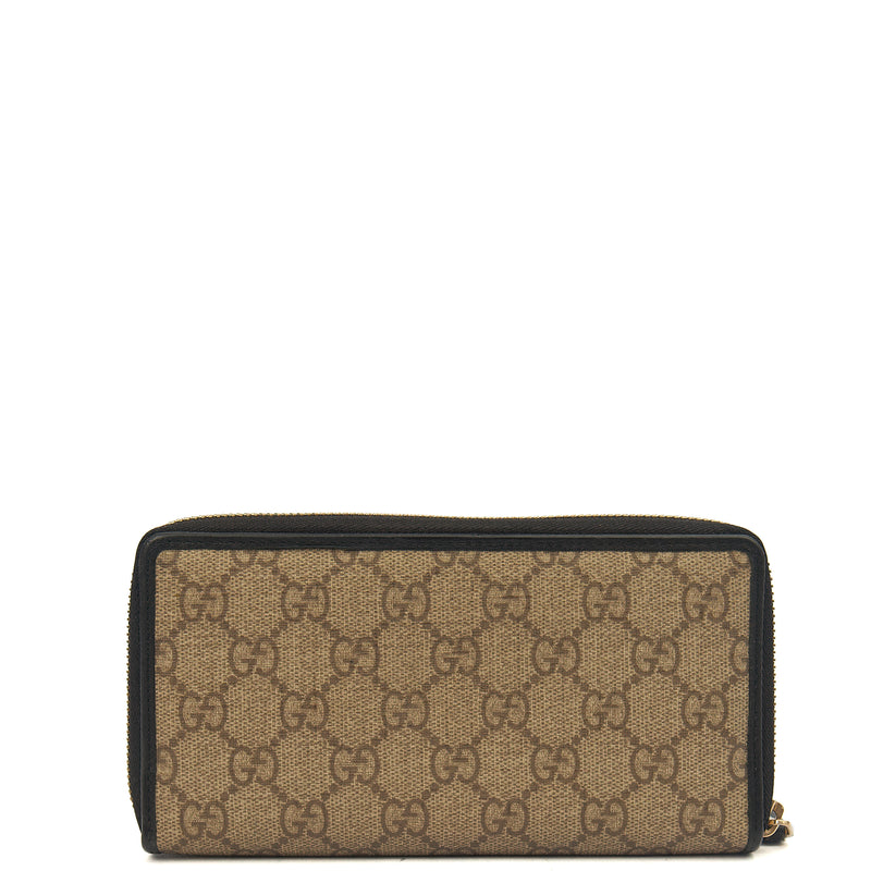 Picture of Gucci Wallet Guccissima Zip Around Wallet in GG Supreme, Leather