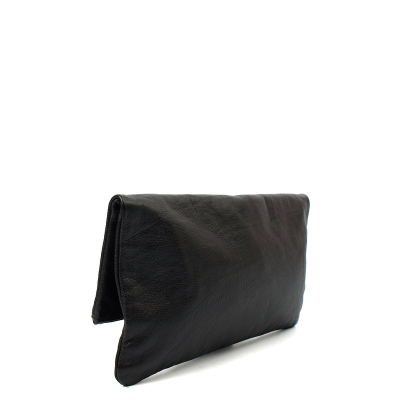 Picture of Mulberry Clutch Postman's Lock Clutch in Black, Calfskin Leather