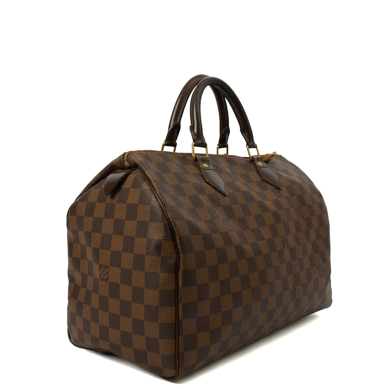 Picture of Louis Vuitton Top Handle Speedy Bandouliere 35 in Damier, Canvas