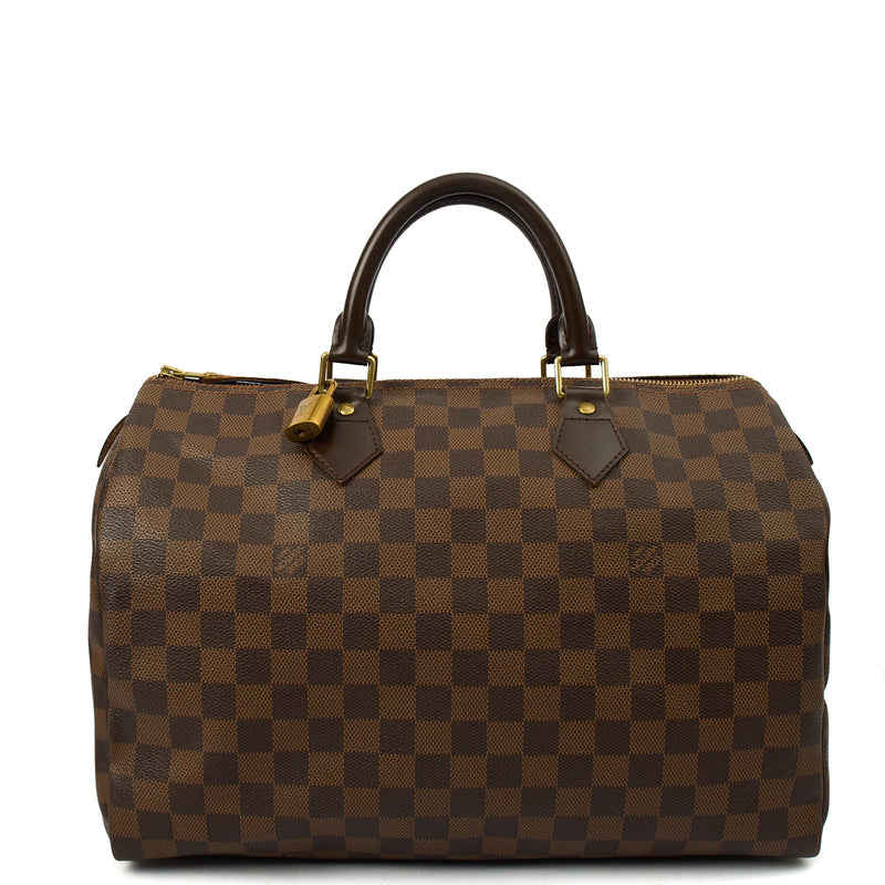 Picture of Louis Vuitton Top Handle Speedy Bandouliere 35 in Damier, Canvas