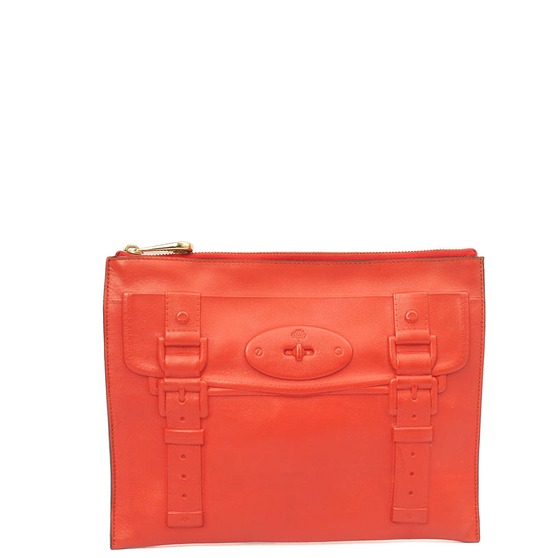 Picture of Mulberry Clutch Alexa Clutch in Red, Leather