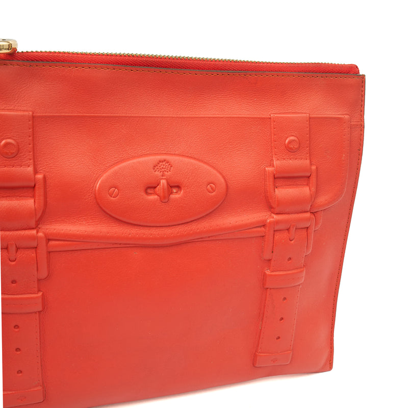 Picture of Mulberry Clutch Alexa Clutch in Red, Leather