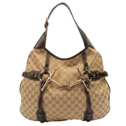 Picture of Gucci Tote Horsebit Hobo in Neutral, Fabric