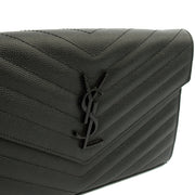 Picture of Saint Laurent Cross Body Envelope Chain Wallet in Black, Leather