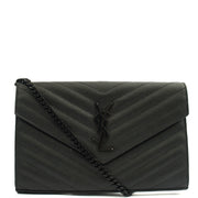 Picture of Saint Laurent Cross Body Envelope Chain Wallet in Black, Leather