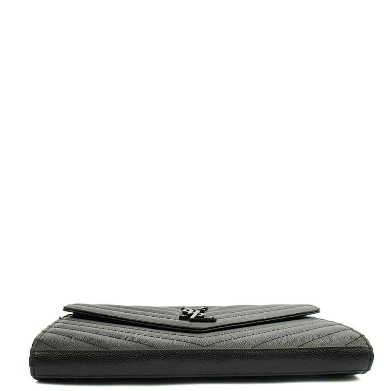 Picture of Saint Laurent Cross Body Envelope Chain Wallet in Black, Leather
