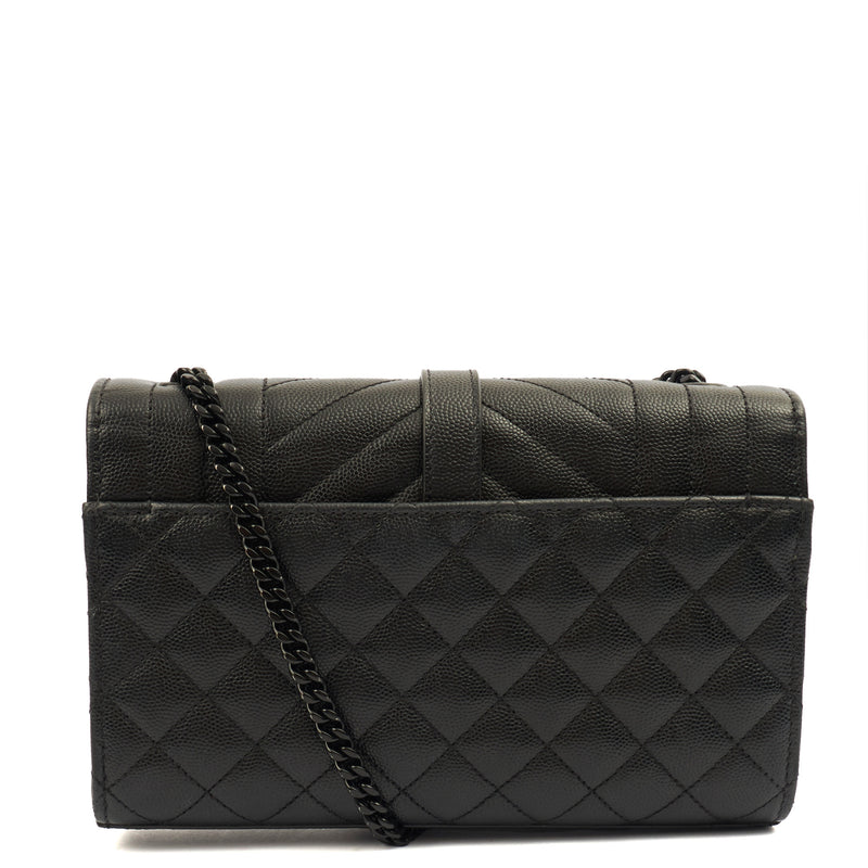 Picture of Saint Laurent Cross Body Envelope Wallet  - Small in Black, Leather